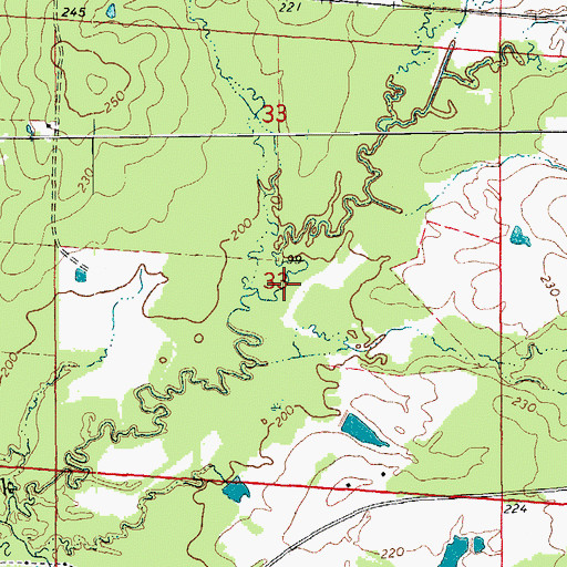 Topographic Map of Drew Memorial Hospital Heliport, AR