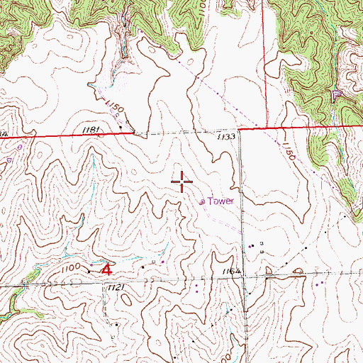 Topographic Map of KGBI-FM (Omaha), NE