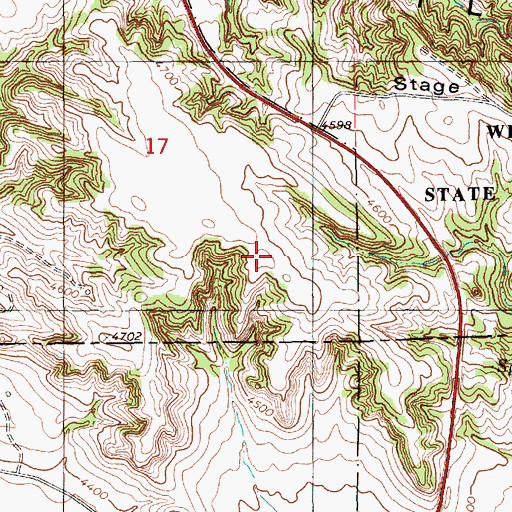 Topographic Map of KNEB-FM (Scottsbluff), NE