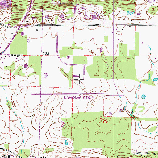 Topographic Map of Morrilton Municipal Airport, AR