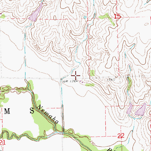 Topographic Map of Township of Adams, NE