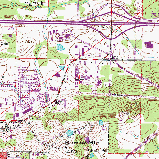 Topographic Map of Conway County Hospital Heliport, AR