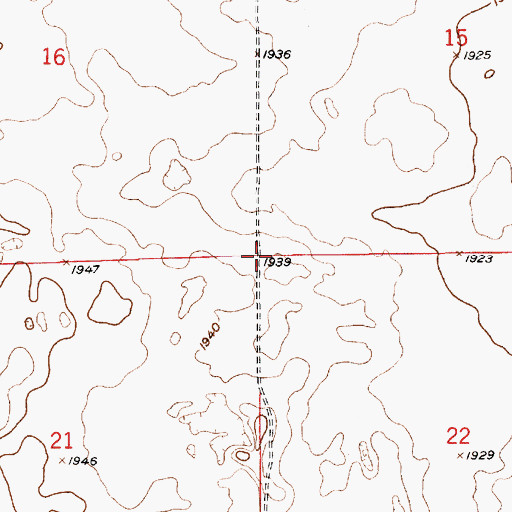 Topographic Map of Township of Antelope, NE