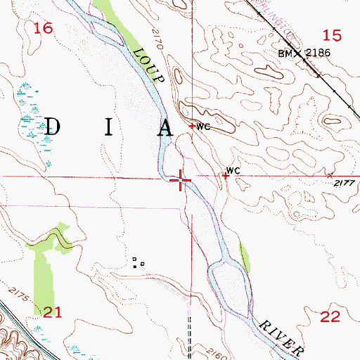 Topographic Map of Township of Arcadia, NE