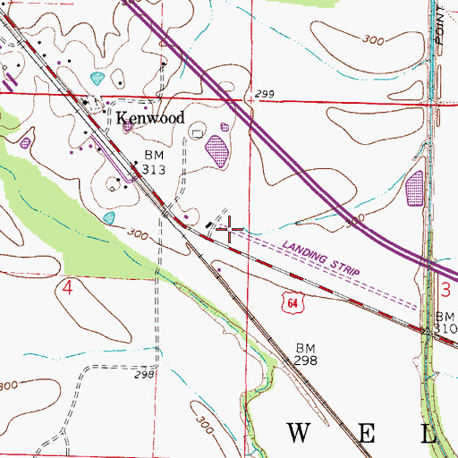 Topographic Map of Morrilton Airport, AR
