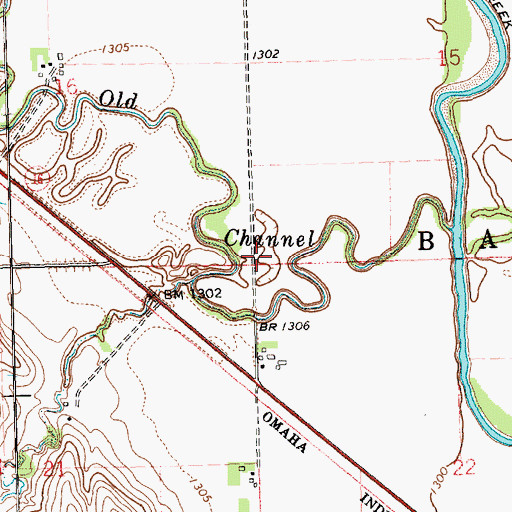 Topographic Map of Township of Bancroft, NE