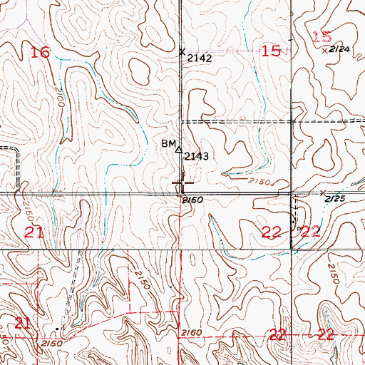 Topographic Map of Township of Beaver (historical), NE