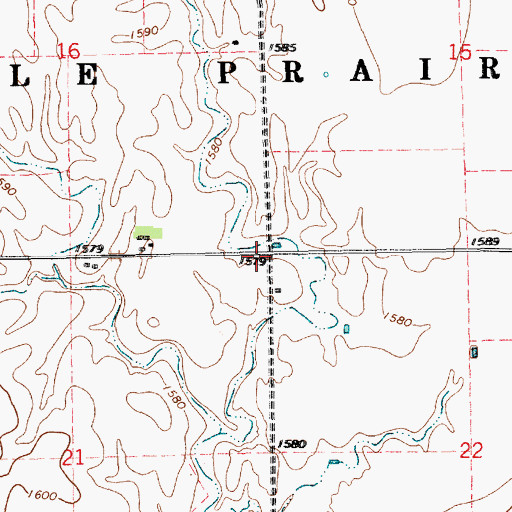 Topographic Map of Township of Belle Prairie, NE