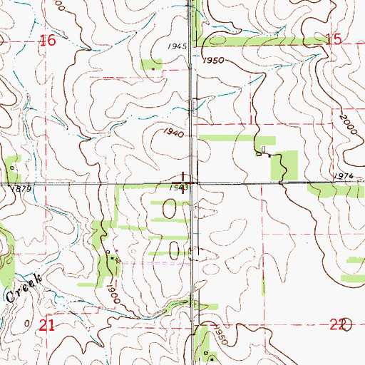 Topographic Map of Township of Blaine, NE