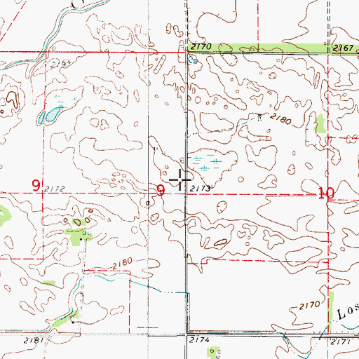 Topographic Map of Township of Blaine, NE