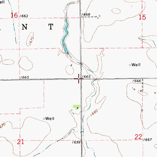Topographic Map of Township of Bryant, NE