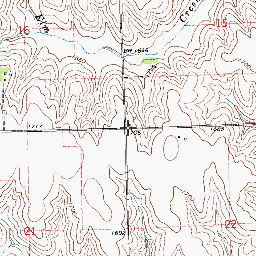 Topographic Map of Township of Burrows, NE
