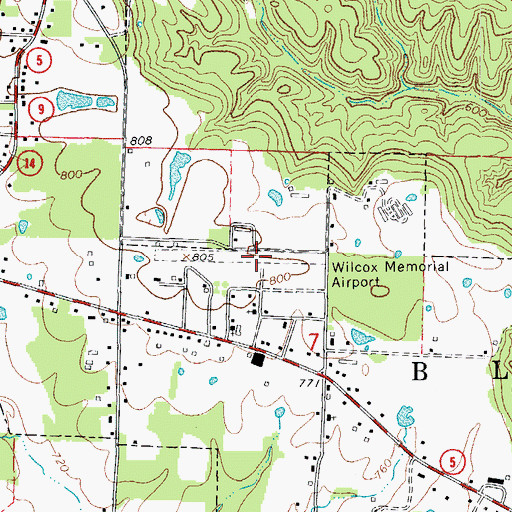 Topographic Map of Mountain View Wilcox Memorial Field, AR