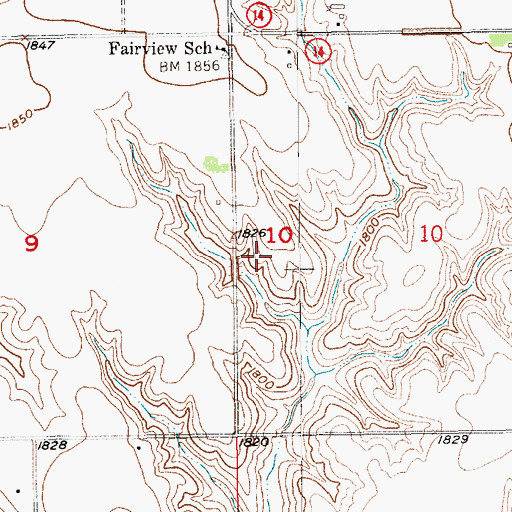 Topographic Map of Township of Cedar, NE