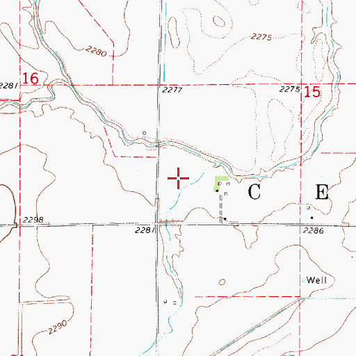 Topographic Map of Township of Center, NE