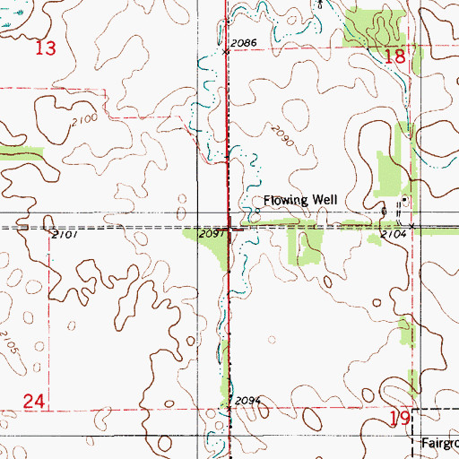 Topographic Map of Township of Chambers, NE