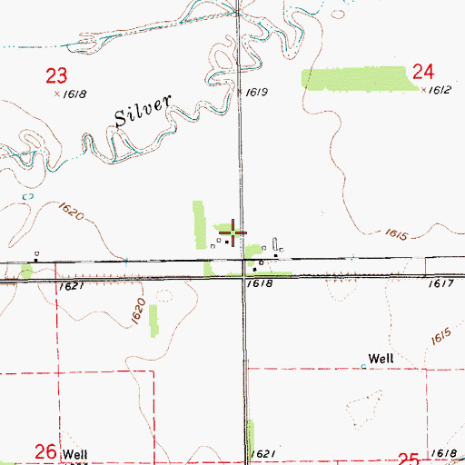 Topographic Map of Township of Clarksville, NE