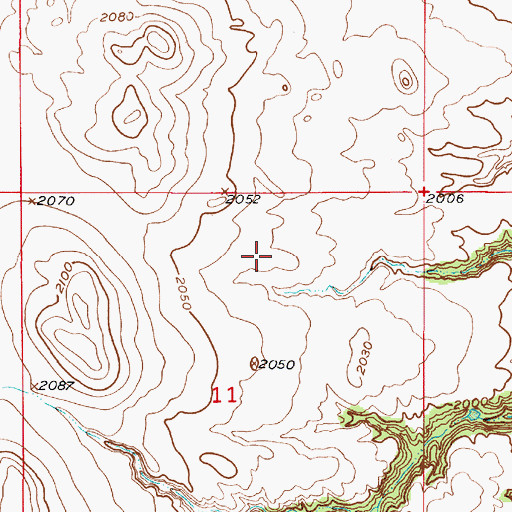 Topographic Map of Township of Cleveland, NE