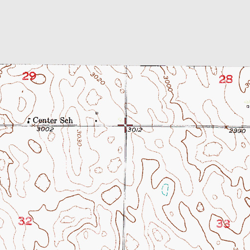 Topographic Map of Township of Cliff, NE