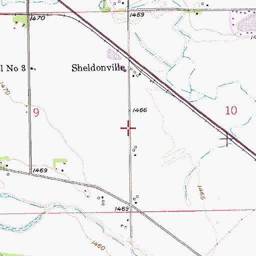 Topographic Map of Township of Columbus, NE