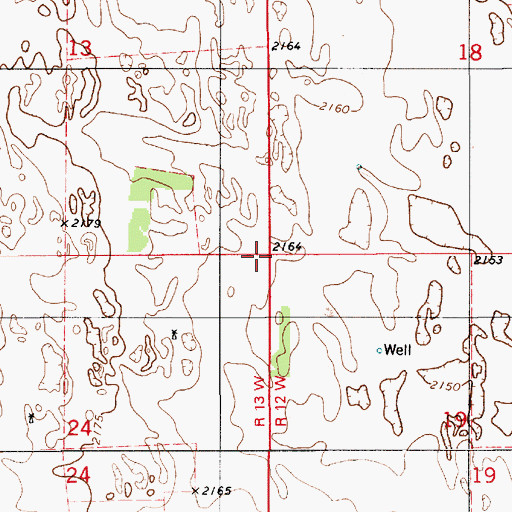Topographic Map of Township of Conley, NE