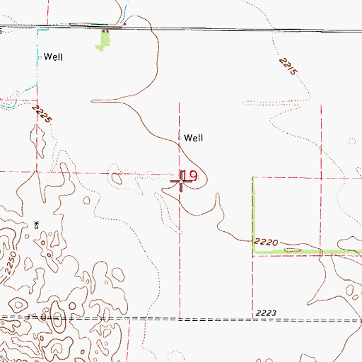 Topographic Map of Township of Cottonwood, NE
