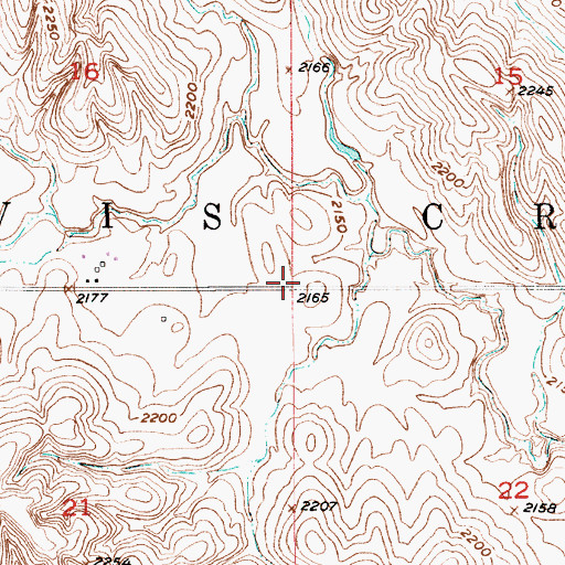 Topographic Map of Township of Davis Creek, NE