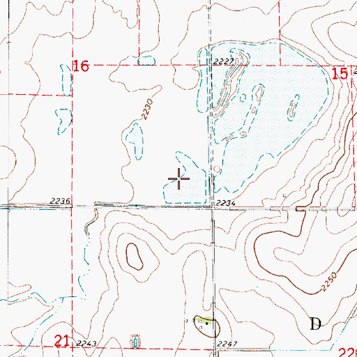 Topographic Map of Township of Divide, NE