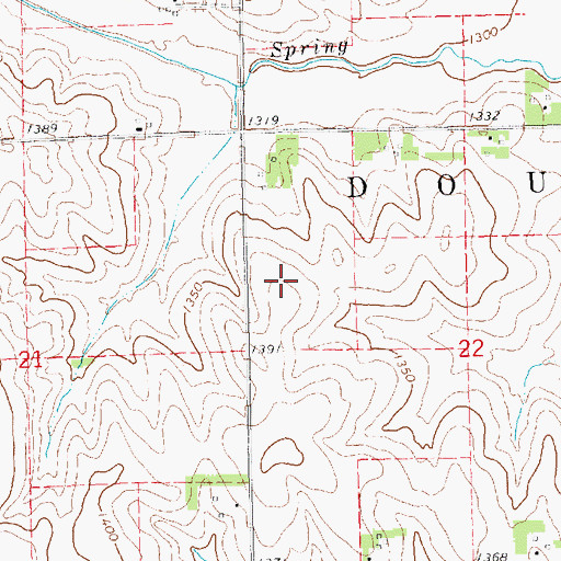 Topographic Map of Township of Douglas, NE