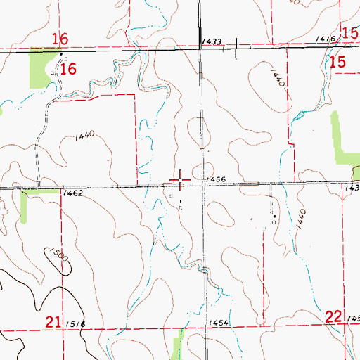 Topographic Map of Township of Eastern, NE