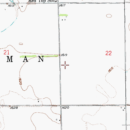 Topographic Map of Township of East Newman, NE