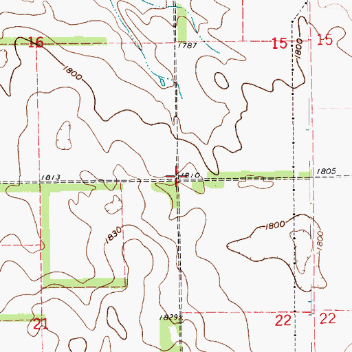 Topographic Map of Township of Eden, NE