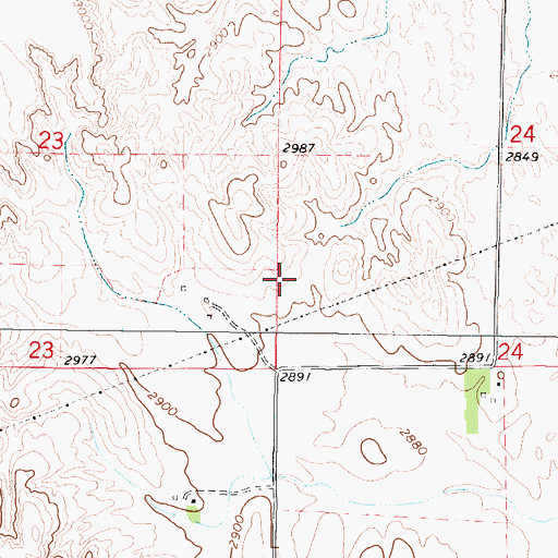 Topographic Map of Township of Elim, NE