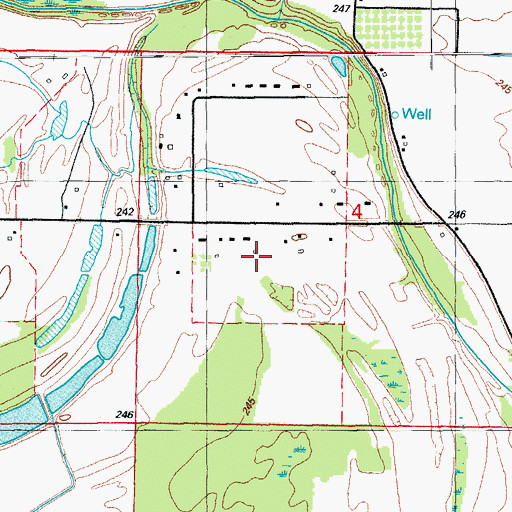 Topographic Map of R V Stewart Field, AR