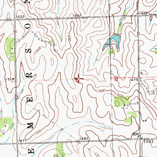 Topographic Map of Township of Emerson, NE