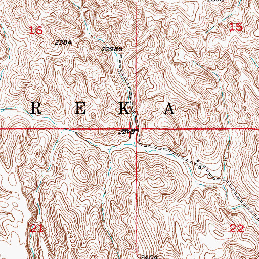 Topographic Map of Township of Eureka, NE