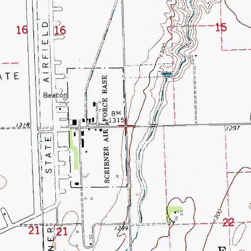 Topographic Map of Township of Everett, NE