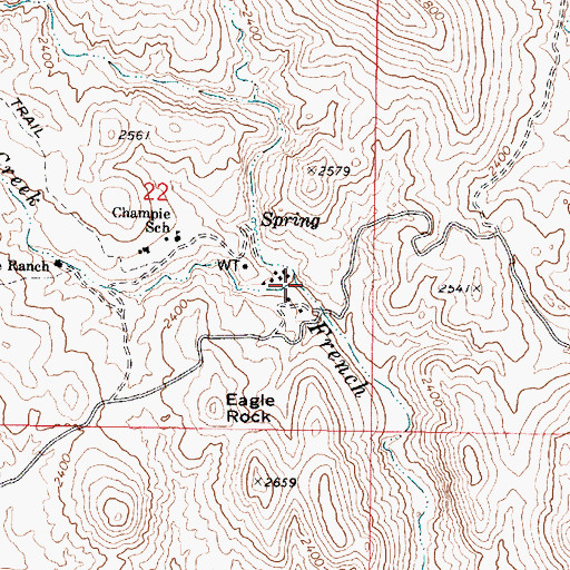 Topographic Map of Ash Creek, AZ