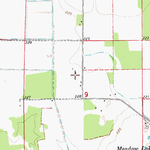 Topographic Map of Amos Airport, AR