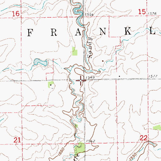 Topographic Map of Township of Franklin, NE