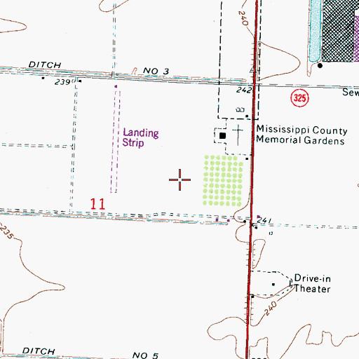 Topographic Map of Harwell Airport (historical), AR
