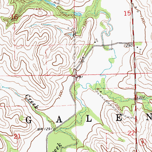 Topographic Map of Township of Galena, NE