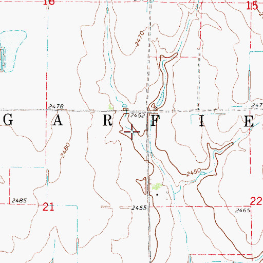 Topographic Map of Township of Garfield, NE