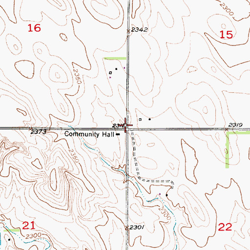 Topographic Map of Township of Geranium, NE