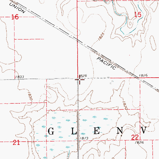 Topographic Map of Township of Glenvil, NE