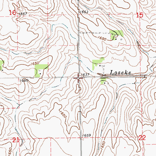 Topographic Map of Township of Grand Prairie, NE