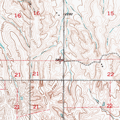 Topographic Map of Township of Harrison (historical), NE