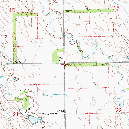 Topographic Map of Township of Harrison, NE
