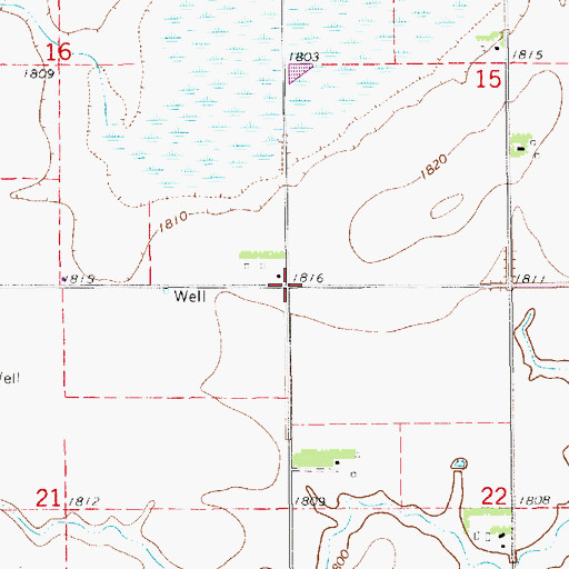 Topographic Map of Township of Harvard, NE