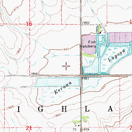 Topographic Map of Township of Highland, NE